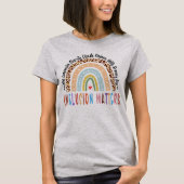 T-shirt Questions D'Inclusion, Éducation Spéciale, Autisme (Devant)