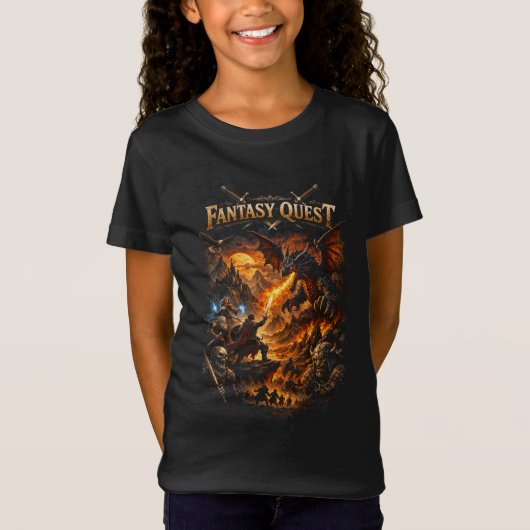 T-Shirt Quête de feu de dragon (Devant)