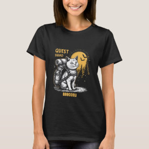 T-shirt Quête Équipe Fantastique Broccoli Aventure Chat Dr