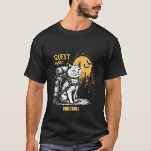 T-shirt Quête Équipe Fantastique Brocoli Aventure Chat Drô