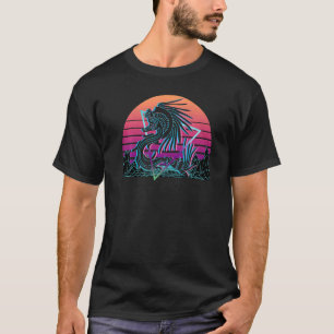 T-shirt Quetzalcoatl Ancien Mayan Aztec Toltec Vaporwave
