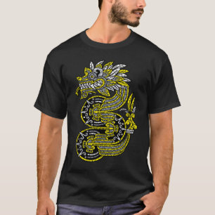 T-shirt Quetzalcoatl Huichol Crâne à sucre Calavera Hallow