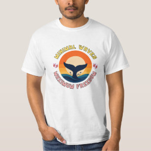 T-shirt Queue de baleine au coucher du soleil Sérénité