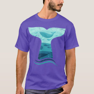 T-shirt Queue de baleines dans les vagues Orca Océan