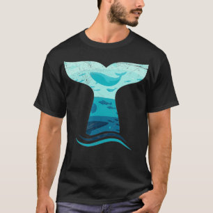 T-shirt Queue de baleines dans les vagues Orca Ocean T