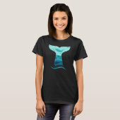 T-shirt Queue de baleines dans les vagues Orca tueur Whale (Devant entier)
