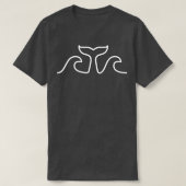 T-shirt Queue de baleines et vagues (Design devant)