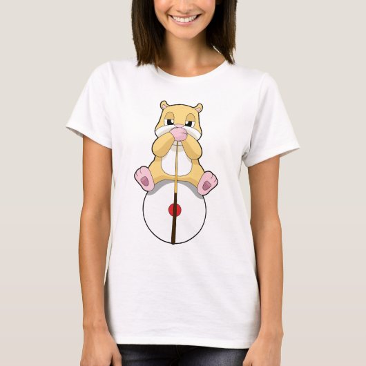 T-shirt Queue de billard pour hamsters (Devant)