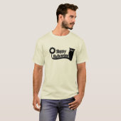 T-shirt Queue de chat mignonne Fleur Texte Halloween (Devant entier)