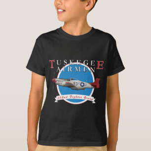 T-shirt Queue de rouge de l'aviateur P-51D de Tuskegee