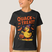 T-shirt Queue Ou Traiter Drôle Canard En Caoutchouc Hallow (Devant)