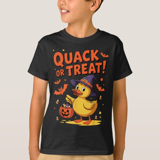 T-shirt Queue Ou Traiter Drôle Canard En Caoutchouc Hallow (Devant)