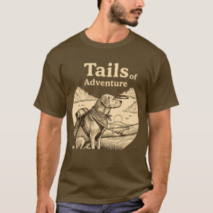 T-shirt Queues de chien d'aventure Amoureux de chiens drôl