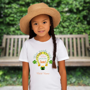 T-Shirt Qui a besoin de chance Enfants mignons Saint-Patri