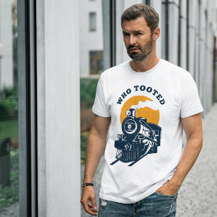 T-shirt Qui a pris le train ingénieur et la locomotive fer
