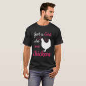 T-shirt Qui aime poulets mignons animal (Devant entier)