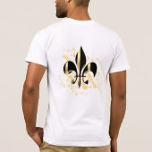 T-shirt Qui est-ce ? Coeurs d'or noir/Fleur de Lis (Dos)
