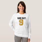 T-shirt Qui est-ce ? N° 9/Or noir (Devant entier)