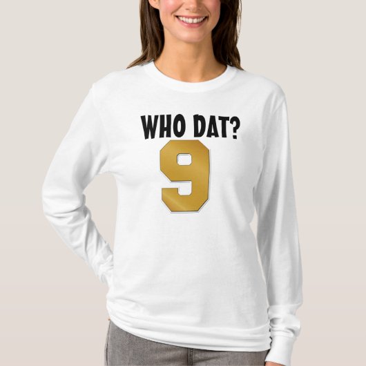 T-shirt Qui est-ce ? N° 9/Or noir (Devant)