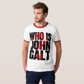 T-shirt Qui est John Galt ? avec le point d'interrogation (Devant entier)