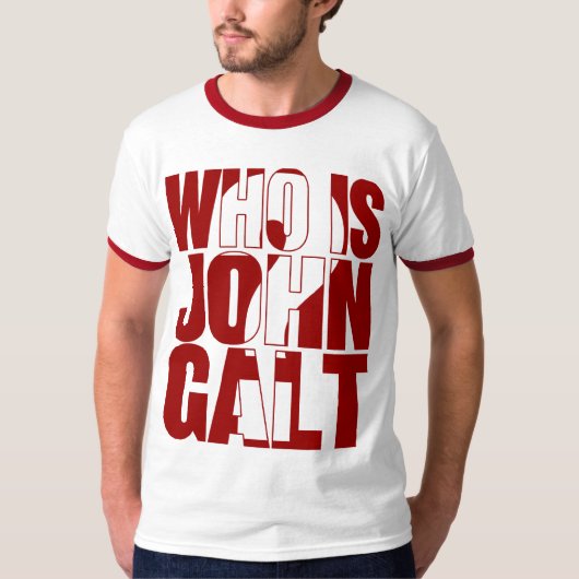 T-shirt Qui est John Galt ? Rouge (Devant)