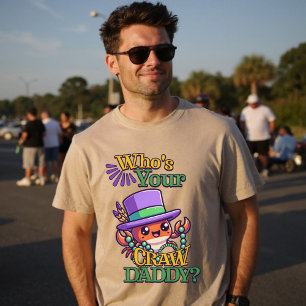 T-shirt Qui est ton père de famille Drôle Crawdad Crawdad 