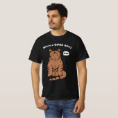 T-shirt Qui est un bon garçon ? Amoureux des chats humoris (Devant entier)