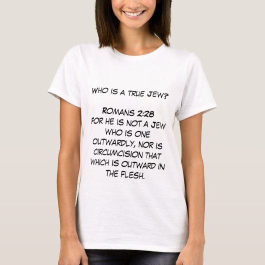 T-shirt Qui est un juif vrai ? (Devant)