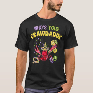 T-shirt Qui est votre Crawdaddy Crawfish Jester Perles Ma