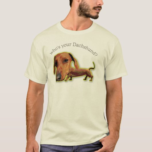 T-shirt Qui est votre teckel ? (Devant)