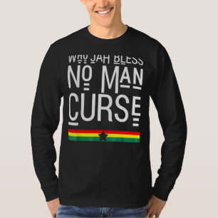 T-shirt Qui Jah Bénit Aucun Homme Malédiction Rasta Reggae