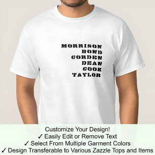 T-shirt Qui partage mon nom James Personnes célèbres 03B