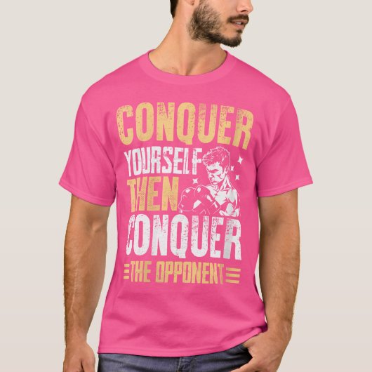 T-shirt Qui Se Conquérera Alors Conquérera L'Opposant Muay (Devant)