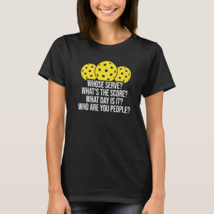T-shirt Qui sert ce Score Pickleball Premium
