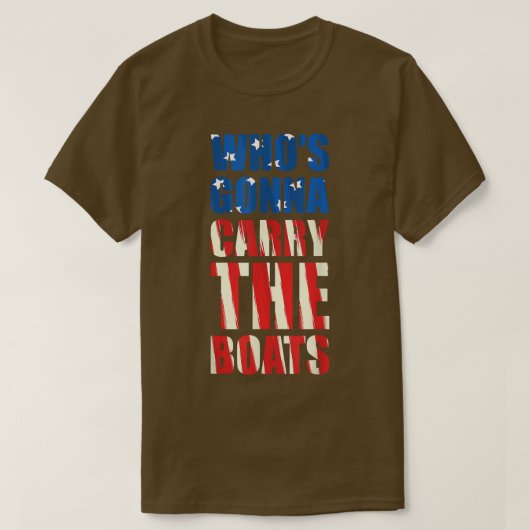 T-shirt Qui va porter les bateaux Motivation militaire Fi (Design devant)