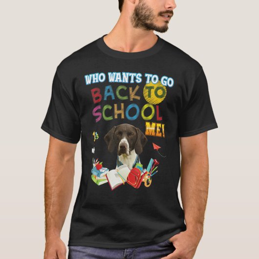 T-shirt Qui veut retourner à l'école Moi Allemand Rivage (Devant)