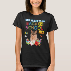 T-shirt Qui Veut Retourner À L'École Moi Somalien Chat Enf