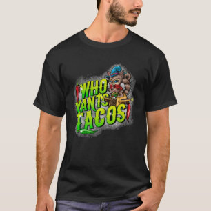 T-shirt Qui veut Tacos Taco Cat nourriture mème Foie
