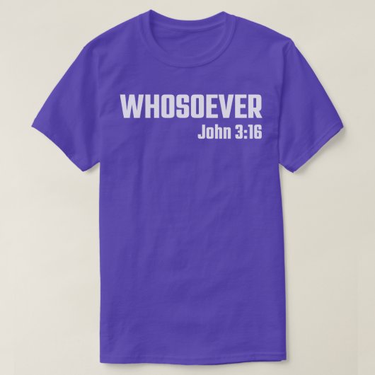 T-shirt Quiconque Jean 316 Verse de la Bible (Design devant)