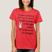 T-shirt Quiero espagnol de Te de textes de chanson (Devant)