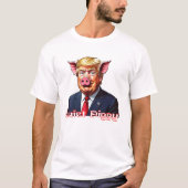 T-shirt Quiet Piggy | Anti-Trump Political Humor (Devant)