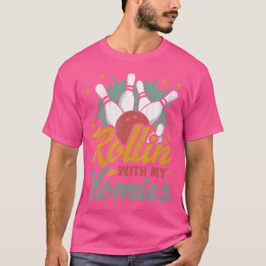 T-shirt Quiller avec mes potes de bowling (Devant)