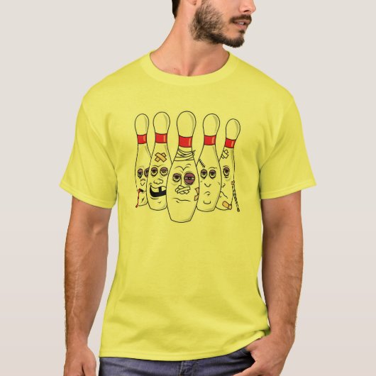 T-shirt Quilles de bowling amochées drôles (Devant)
