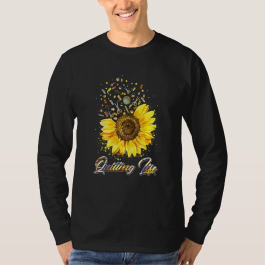 T-shirt Quilter la vie amour Sun Flower (Devant)