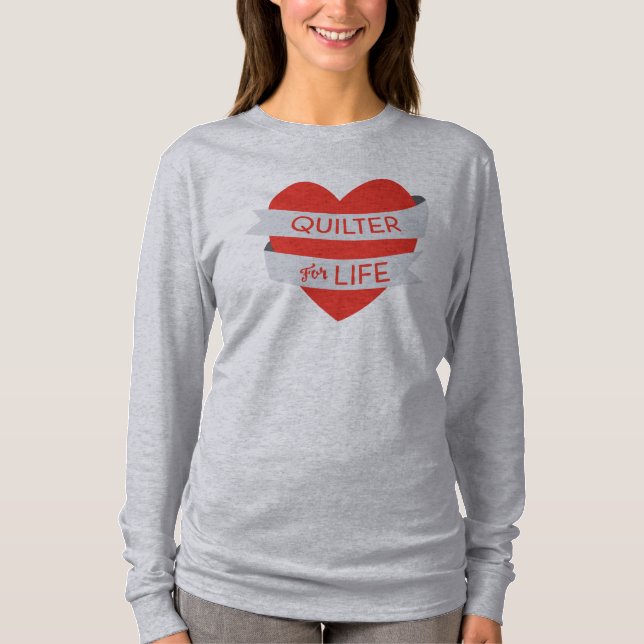 T-shirt Quilter pour le sweatshirt de Scoop-cou de la vie (Devant)
