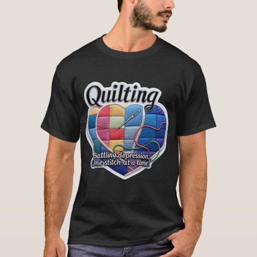 T-shirt Quilting - Lutter contre la dépression un point à (Devant)