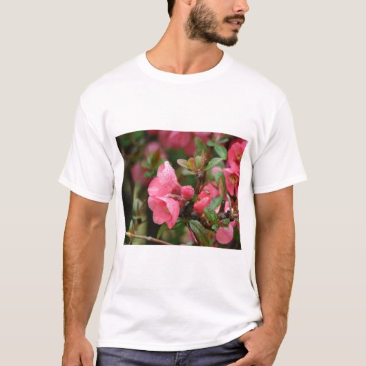 T-shirt Quince rose printanier (Devant)