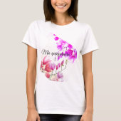 T-shirt Quinceanera à fleurs (Devant)