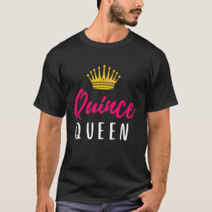 T-shirt Quinceanera Damas Pink Womens Crown Thème Party Qu
