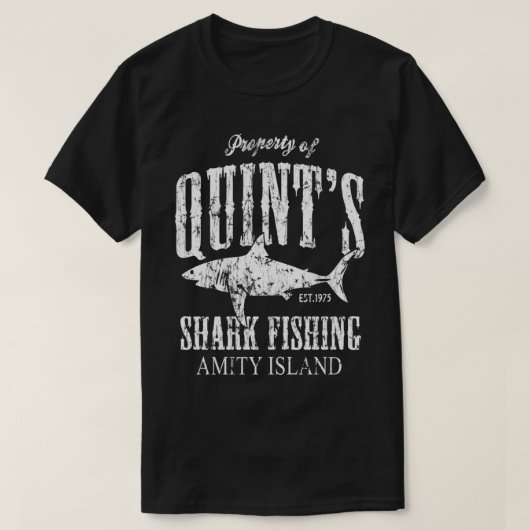 T-shirt Quints Shark Fishing Amity Island Essential T-shir (Design devant)